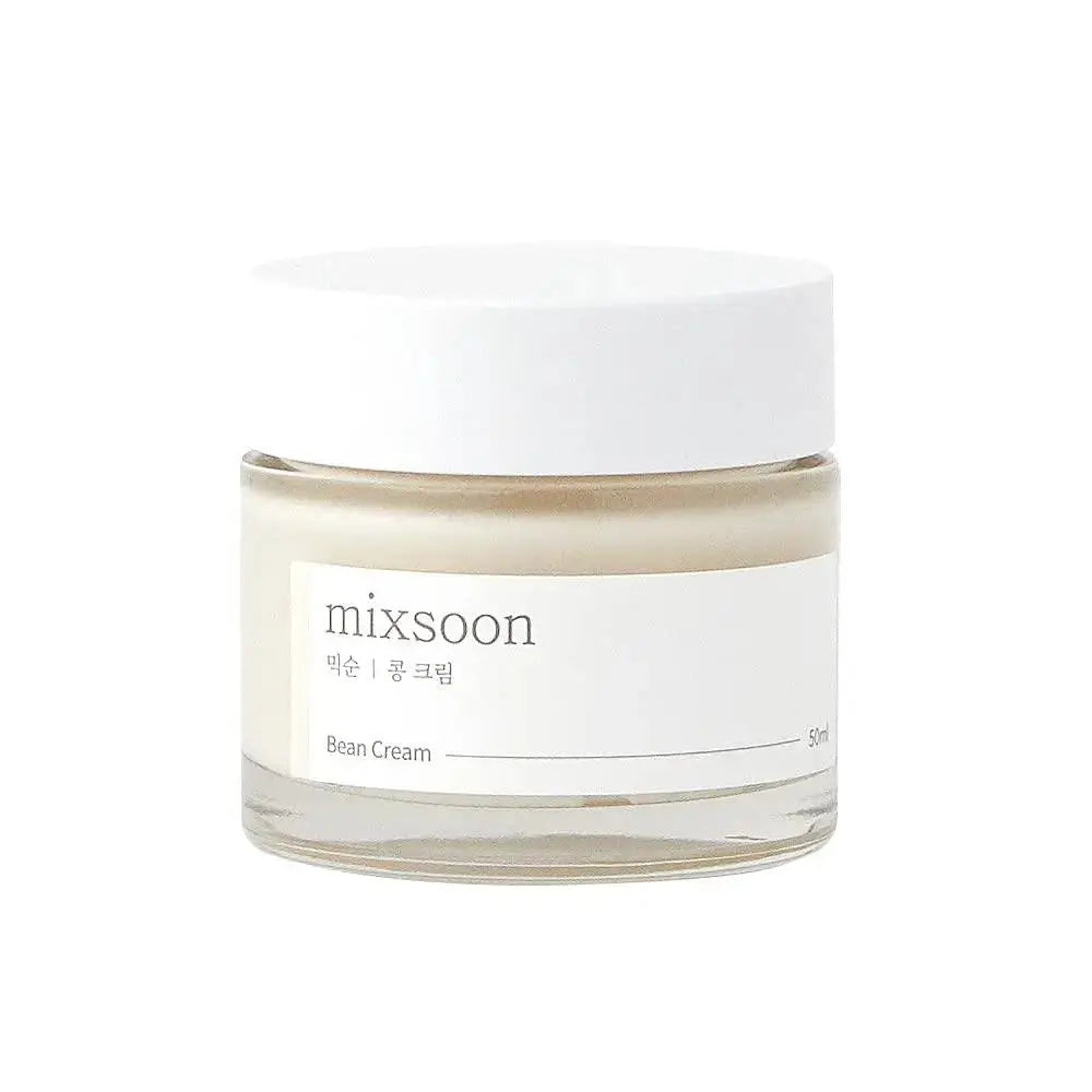 MIXSOON Bean Cream in 50 ml jar with white lid, showing the product label and packaging on a plain background