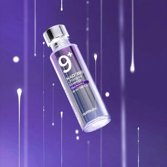 NUMBUZIN No.9 NAD Bio Lifting-Sil Essence 50ml bottle, clear packaging, featuring the brand and product label.