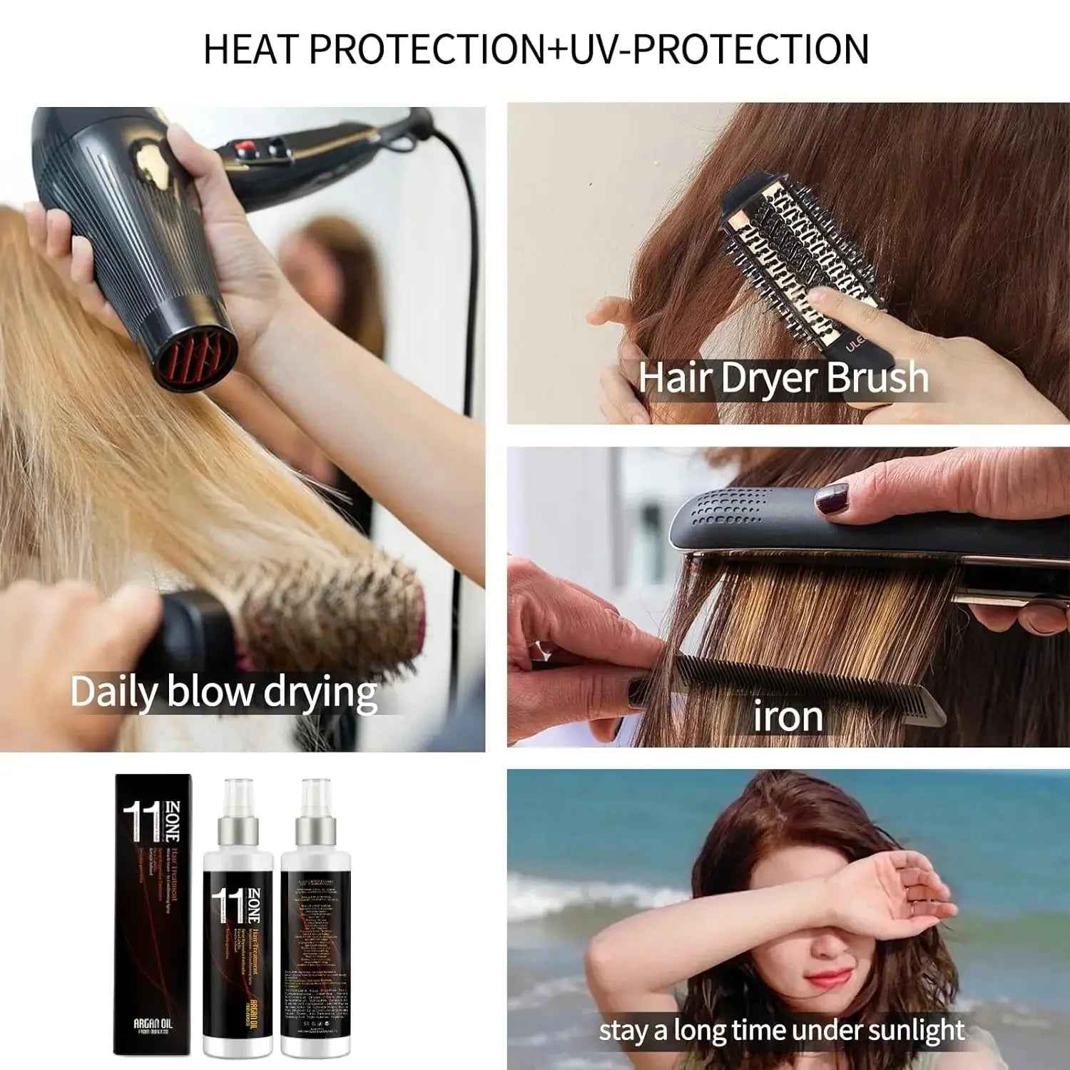 NUSPA 11 in 1 Moroccan Argan oil Moisture Leave In Conditioner Spray 250 ML
