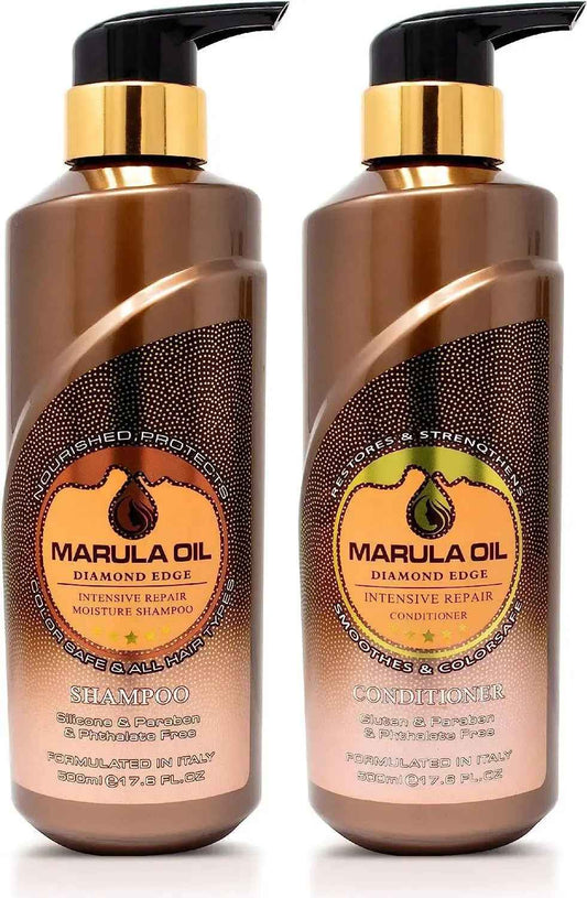 Nuspa Marula Professional Natural Oil Deep Hydrating Shampoo and Conditioner Set Sulfate Paraben Free 500 ML