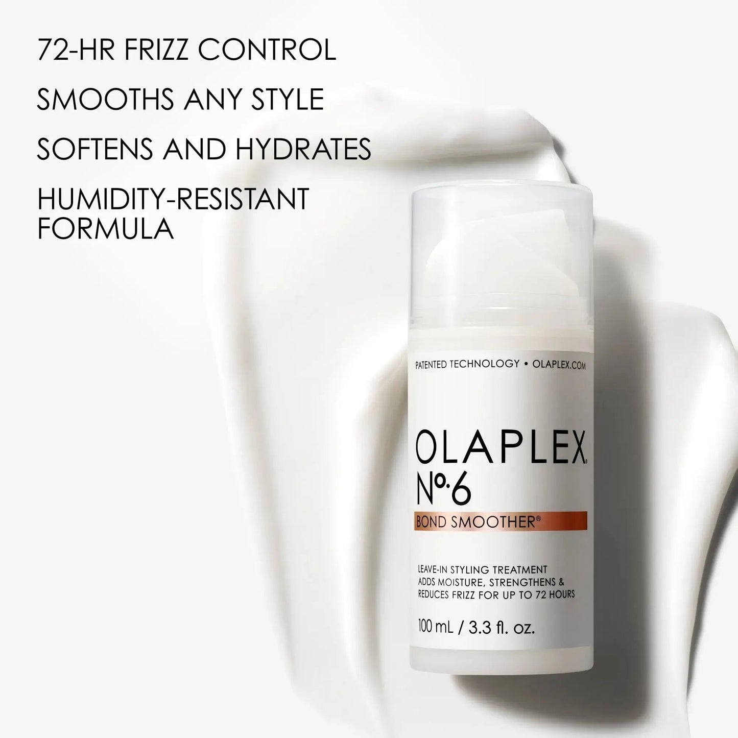 OLAPLEX Nº.6 Bond Smoother 150 ML bottle, a hair treatment product from OLAPLEX with sleek packaging and pump dispenser.