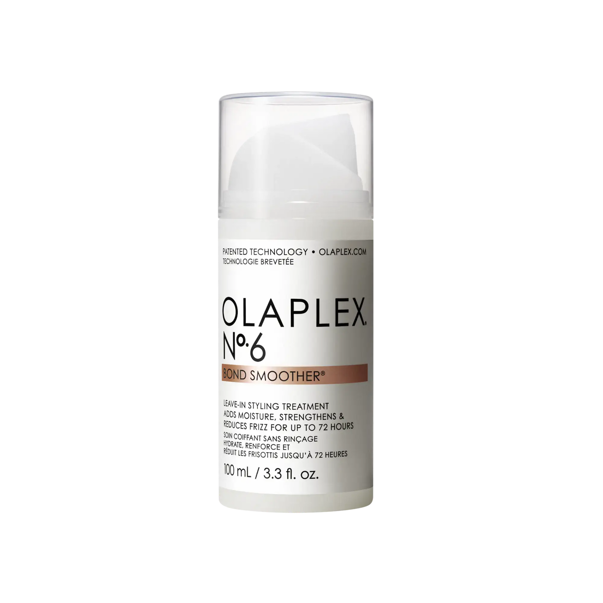 OLAPLEX Nº.6 Bond Smoother 150ml bottle, hair styling product with sleek packaging, designed to smooth and strengthen hair.