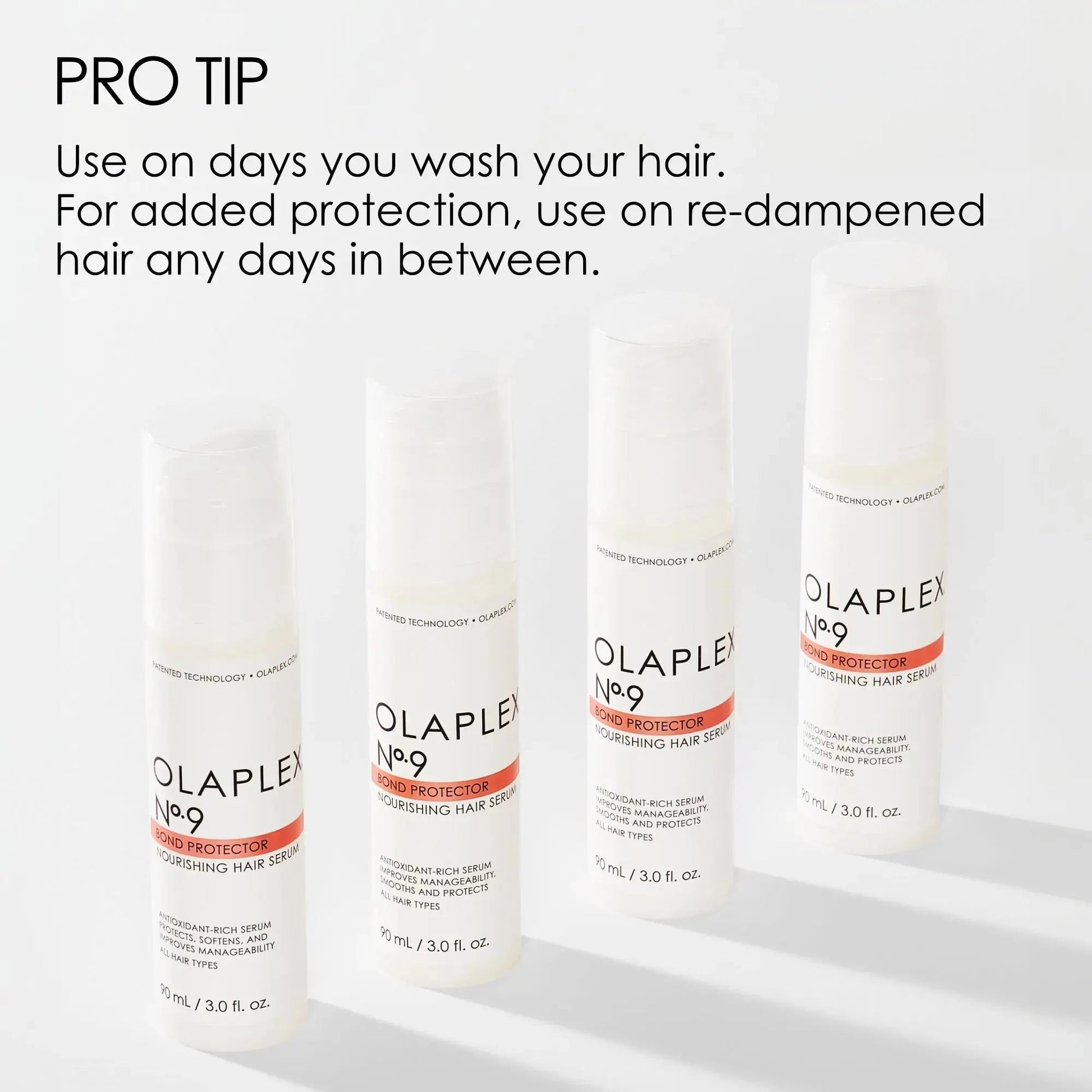 OLAPLEX Nº.9 Bond Protector Nourishing Hair Serum in 90ml bottle, designed for hair repair and shine enhancement