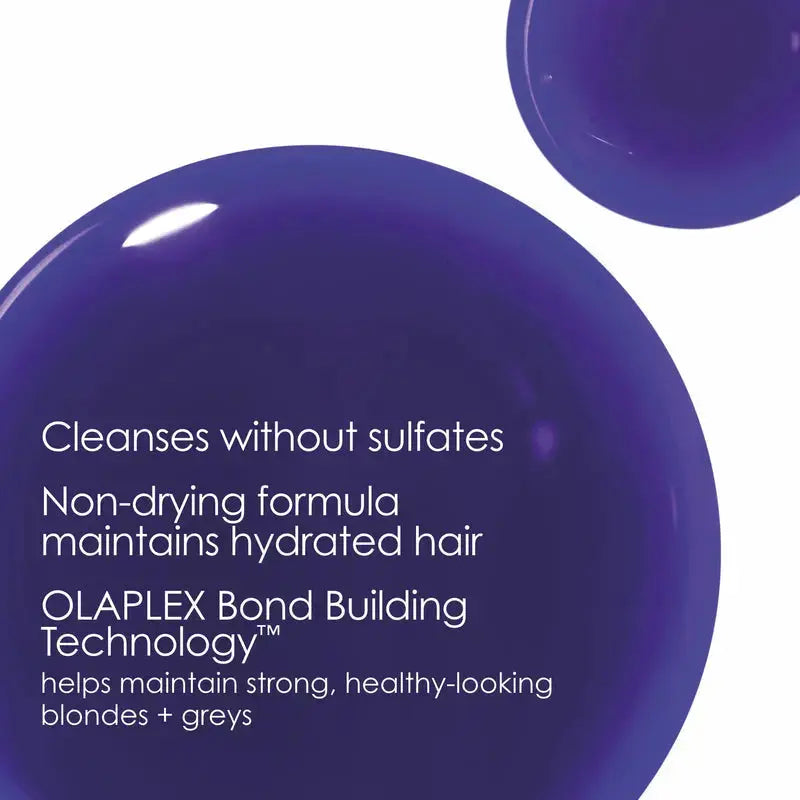 OLAPLEX No. 4P Blonde Enhancer Toning Shampoo 250ml bottle with purple shampoo formula for blonde hair toning