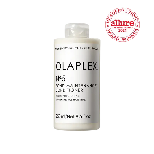OLAPLEX No. 5 Bond Maintenance Conditioner 250ml bottle with pump for nourishing and repairing hair.