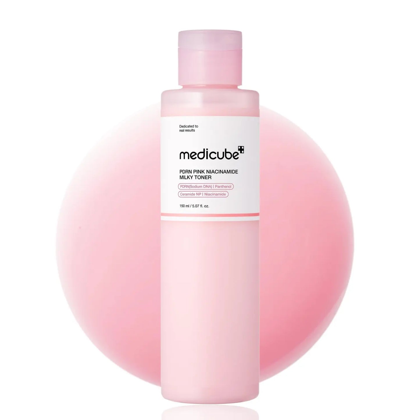 Medicube PDRN Pink Eternal Glow Ultimate 10-piece regeneration system with skincare products arranged on a white surface.
