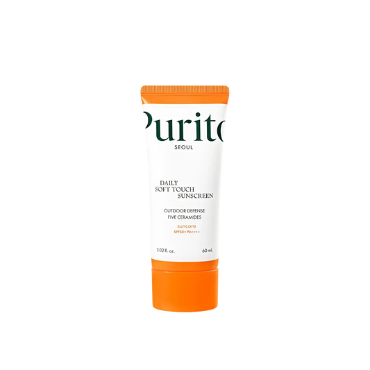 PURITO Daily Soft Touch Sunscreen 60ml, a lightweight sunscreen with soft touch formula from PURITO SEOUL.