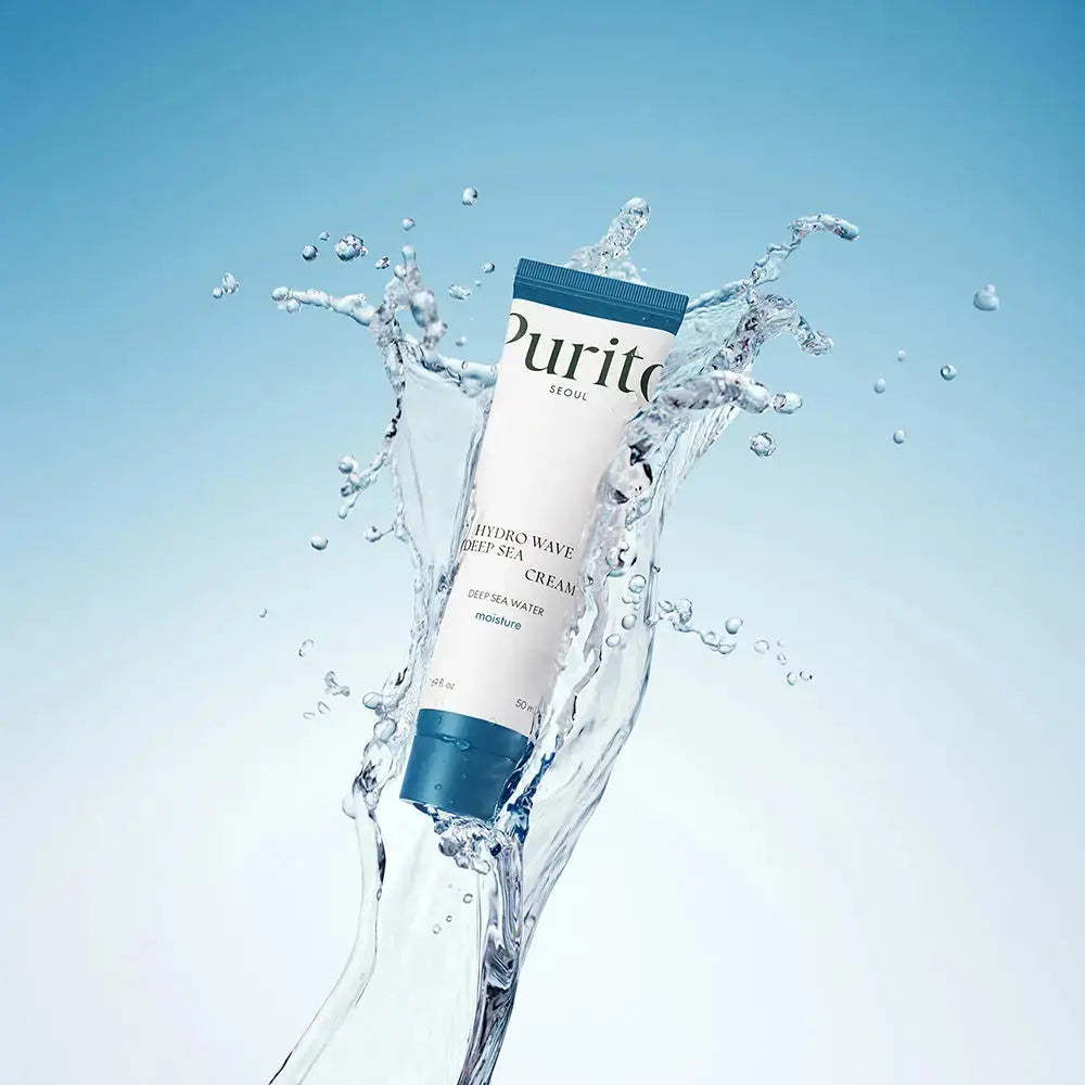 PURITO Hydro Wave Deep Sea Cream 50ml jar featuring hydrating skincare formula from PURITO SEOUL.