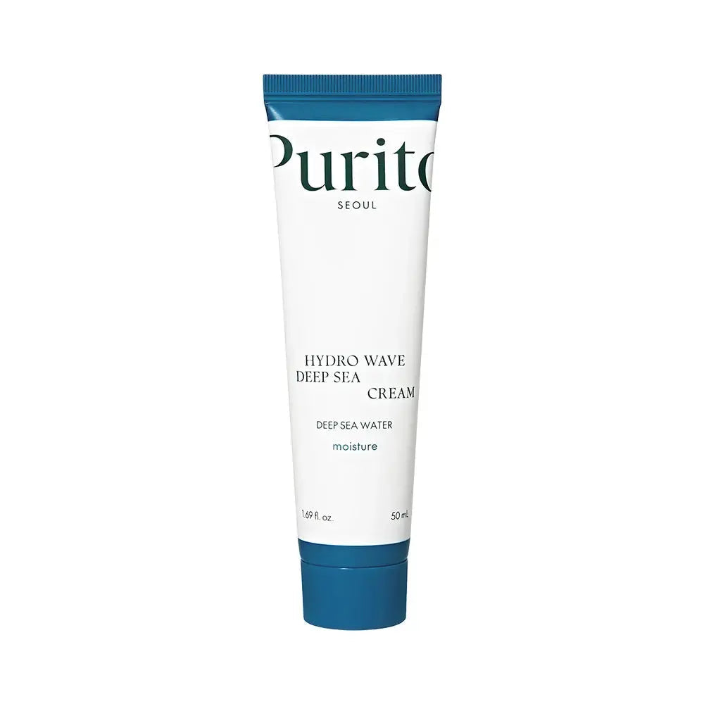 Purito Hydro Wave Deep Sea Cream in 50ml jar, hydrating skincare cream by PURITO SEOUL with a smooth, nourishing texture.