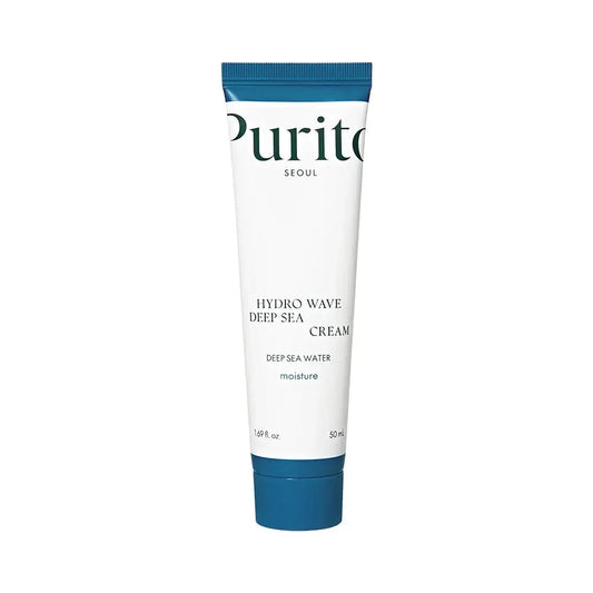 Purito Hydro Wave Deep Sea Cream in 50ml jar, hydrating skincare cream by PURITO SEOUL with a smooth, nourishing texture.