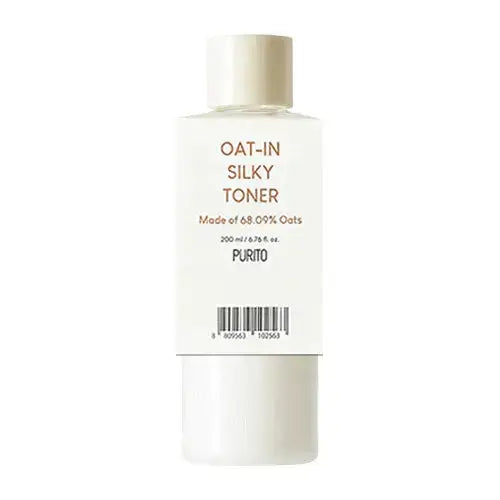 PURITO Oat-in Silky Toner in 200ml bottle, hydrating skincare toner with oat extract from PURITO SEOUL.