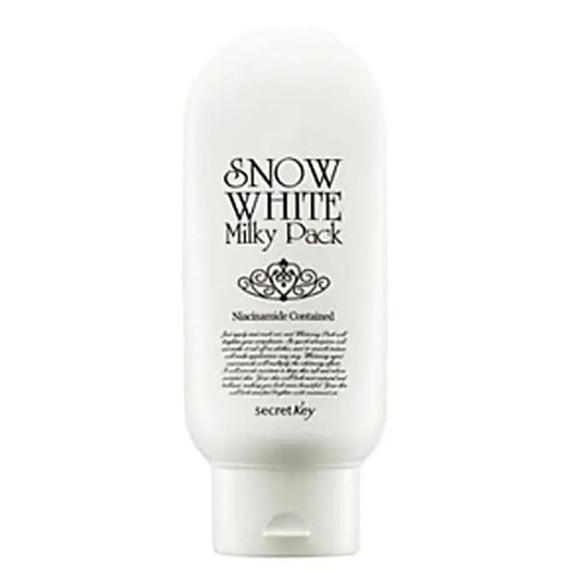 Secret Key Snow White Milky Pack 200g wash-off mask with a creamy texture for brightening and skin whitening.