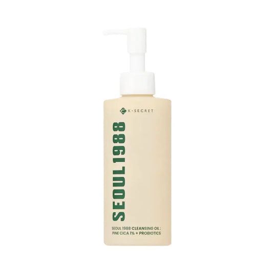 SEOUL 1988 Pine Cica Cleansing Oil with 1% Probiotics, 200 ml, a gentle oil cleanser for healthy skin.