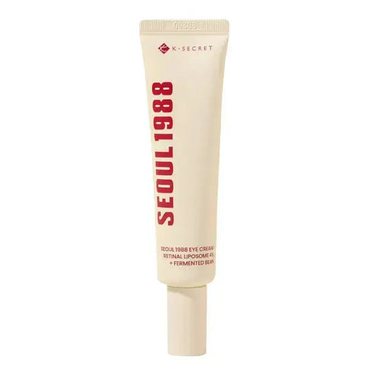 SEOUL 1988 Eye Cream with Retinal Liposome 4% and Fermented Bean, 30 ml, in a sleek jar with a white and gold label.