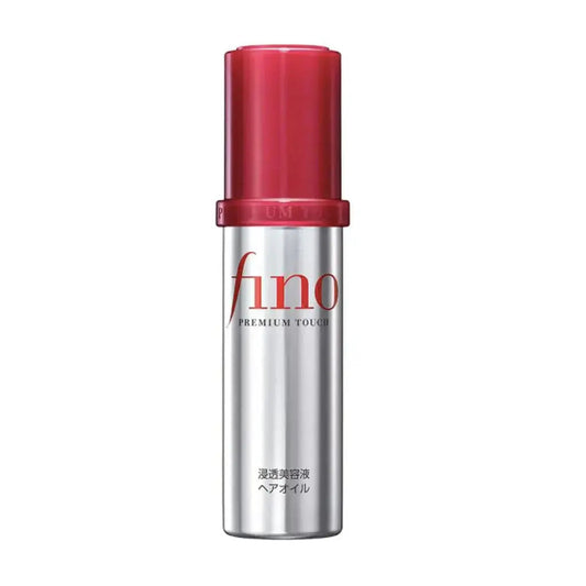 SHISEIDO FINO Premium Touch Penetration Essence Hair Oil 70 ml, clear bottle with hair oil and product label visible.