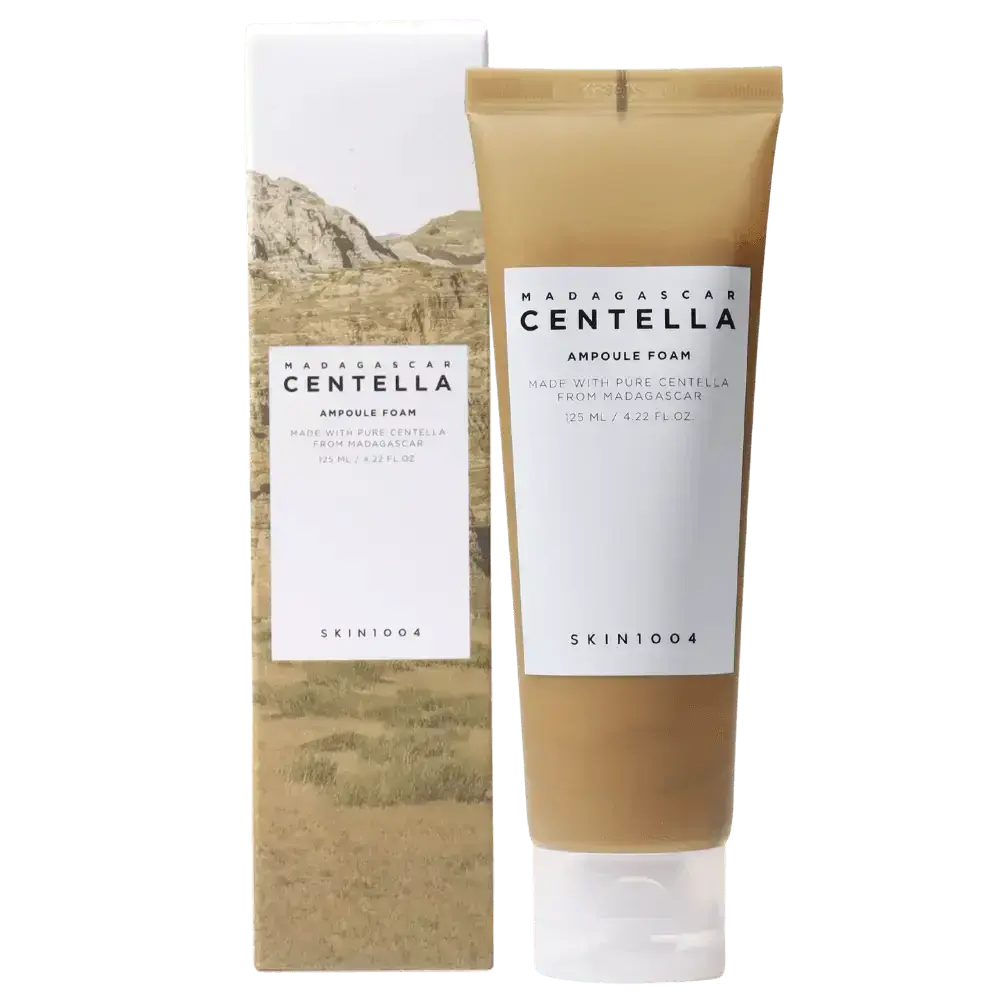SKIN1004 Madagascar Centella Ampoule Foam in a 125 ml bottle, showing the foam dispenser and product label.