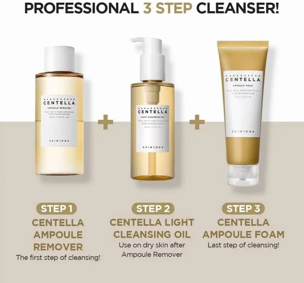 SKIN1004 Madagascar Centella Double Cleansing Duo with gentle cleansers and soothing ingredients for healthy skin.