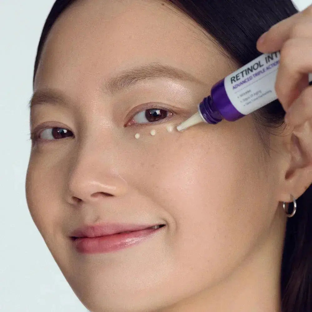 SOME BY MI Retinol Intense Advanced Triple Action Eye Cream in 30ml tube, featuring a sleek design and applicator tip.