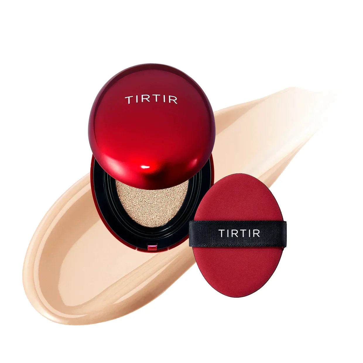 TIRTIR Mask Fit Red Cushion foundation in a compact shell with a smooth, even application surface for a flawless makeup look.