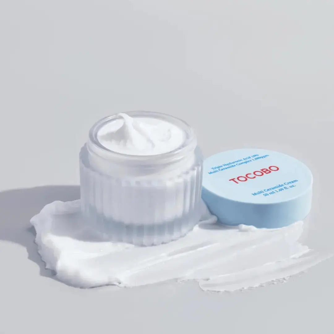 TOCOBO Glow & Moist Trio Set featuring skincare products with glowing and hydrating formulas in sleek packaging.