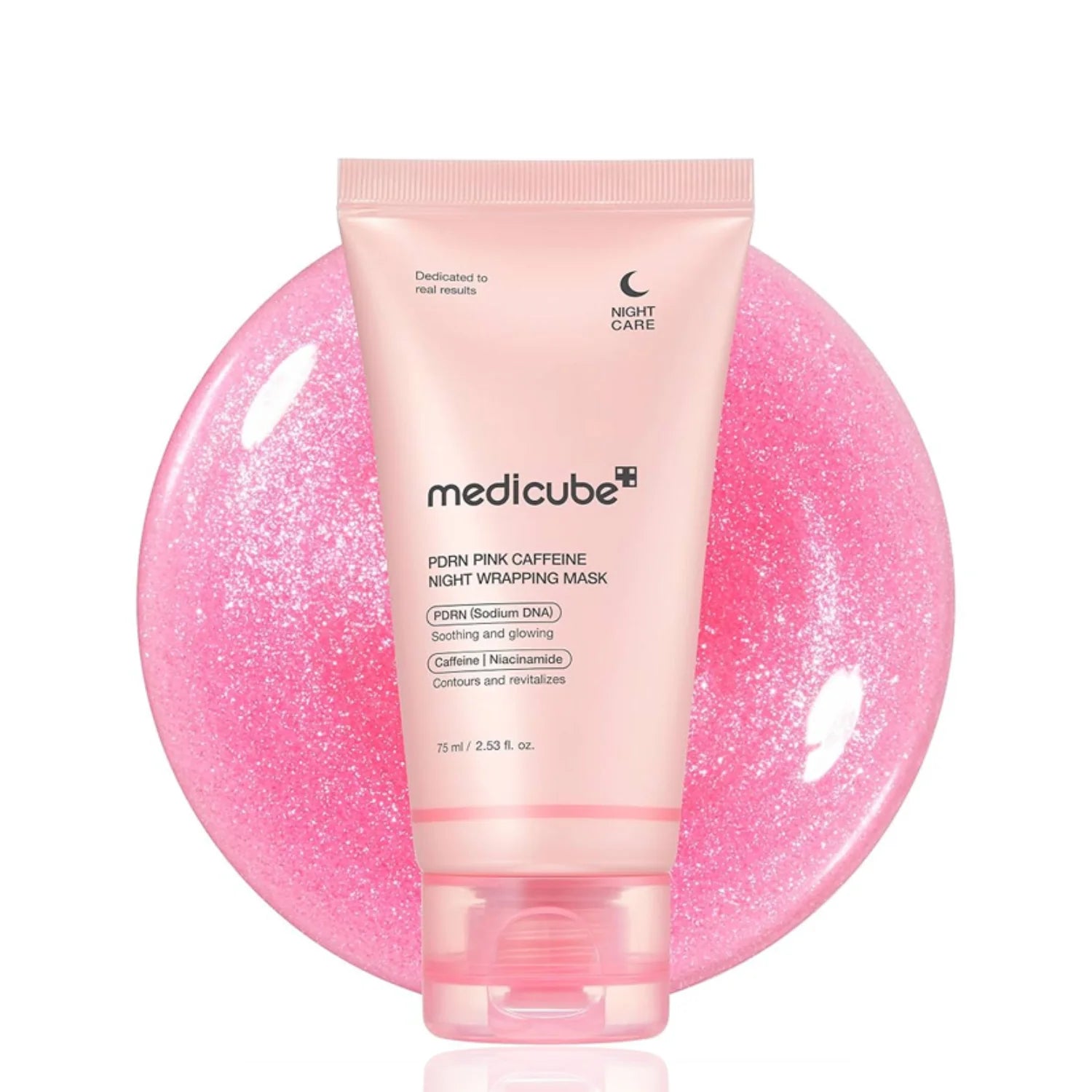 Medicube PDRN Pink Eternal Glow Ultimate regeneration system with 10 pieces, featuring skincare bottles and applicators for skin renewal.